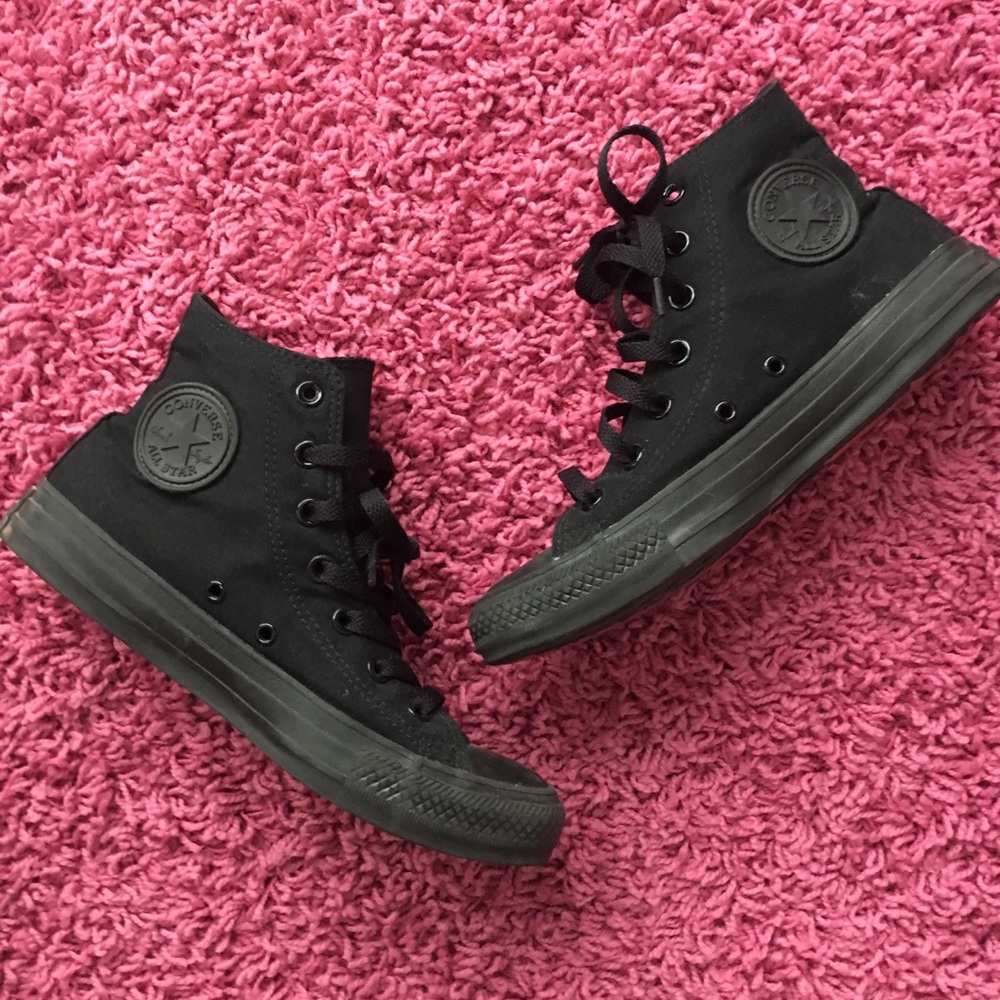 All Black Converse High Tops